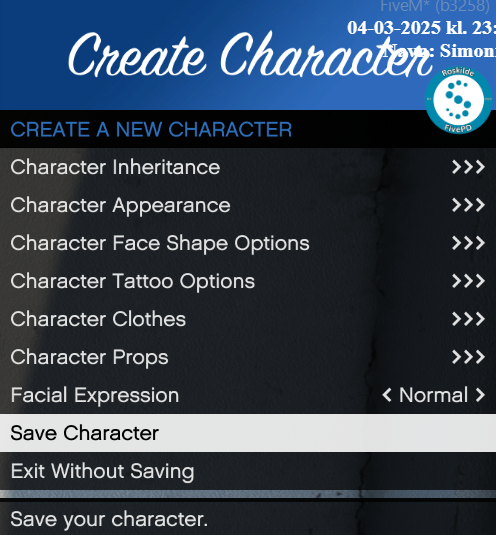 Save Character